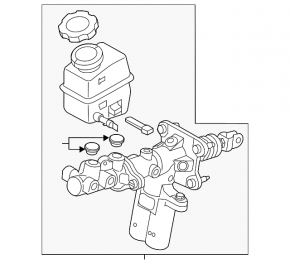 Hyundai Sonata 11-12 hybrid brake master cylinder with reservoir