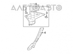Left rear pillar trim for Toyota Avalon, gray, 2005-2006