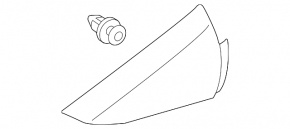 Lexus CT200h 11-17 inner rear right triangle door plug