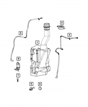 Jeep Compass 17-24 Windscreen Washer Reservoir