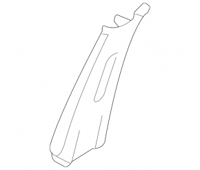 Center pillar trim, upper belt, right, Nissan Versa 1.8 10-12