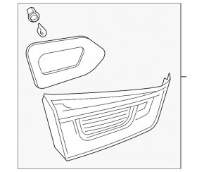 Light inside trunk lid right Mitsubishi Outlander Sport ASX 10-19