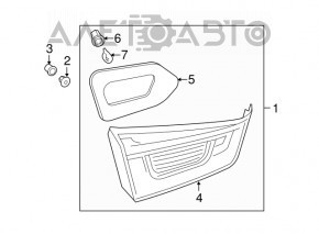 Light inside trunk lid right Mitsubishi Outlander Sport ASX 10-19