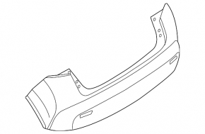 Bare rear bumper for Nissan Juke 15-17 S, SL, SV