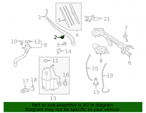 Lexus ES 19-26 front wiper arm plug