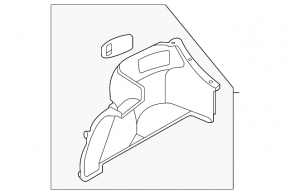 Arch trim right Hyundai Elantra 21-23 black