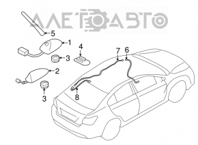 Antenna fin Subaru Impreza 4d 17-18 GK