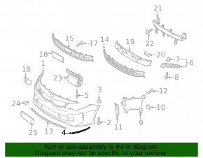 Front bumper mount, right wing, Kia Optima 17-19 hybrid