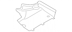 Front right underbody protection Audi A4 B8 08-16
