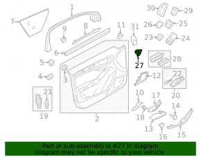 Central lock button front left Audi A4 B8 08-16