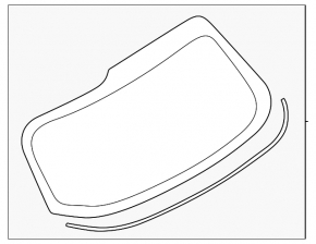 Rear glass for the trunk door of Nissan Murano 25-26