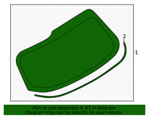 Rear glass for the trunk door of Nissan Murano 25-26