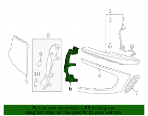 Kia EV6 22-24 right fender outer light bracket
