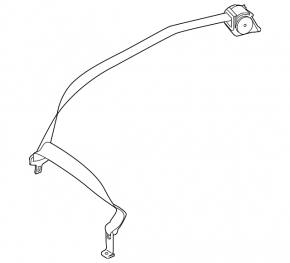 Seat belt rear central Mercedes W213 E 17-23 beige