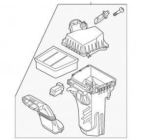 Air filter housing Ford Fiesta 11-19 1.6 automatic transmission with air intake