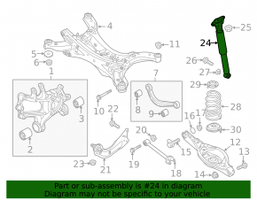 Rear left shock absorber Mazda CX-5 13-16 FWD