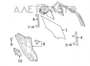 Window lifter with motor rear right Ford Explorer 20-