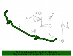 Rear stabilizer Ford Mustang Mach-E 21-23 GT version without Performance