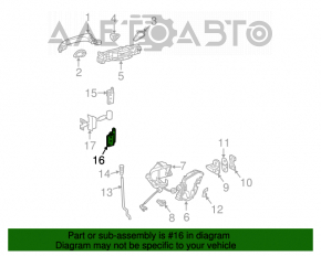 Lower rear right door hinge for Mercedes W211