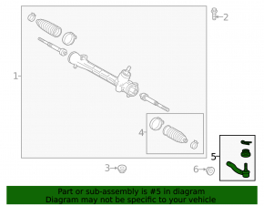 Steering tip left Toyota Prius V 12-17 CTR