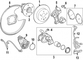 Subaru Solterra 23-26 Rear Right Brake Caliper Motor