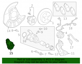 Rear right caliper motor for Lexus ES 19-26