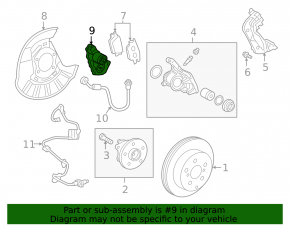 Rear right caliper motor for Lexus ES 19-26