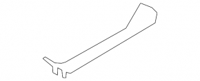 Audi E-Tron 19-23 black left central instrument panel trim, under the instrument panel