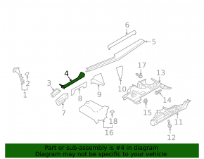 Audi E-Tron 19-23 black left central instrument panel trim, under the instrument panel