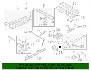 Front left arch protection bracket Audi Q7 16-19