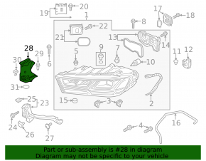 Seal wing hood-wing right Audi Q7 16- front