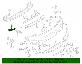 Rear bumper mount left Mini Cooper Countryman R60 10-16