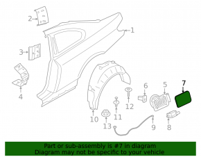 Fuel filler flap BMW 4 F32 14-20 Coupe