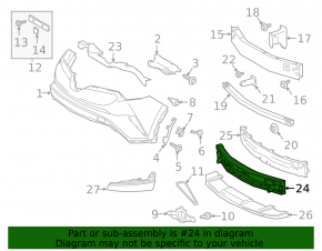 Toyota C-HR 20-22 Turkey Built Front Bumper Absorber