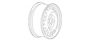 Spare tire space saver Kia Forte 19-21 R15 125/80
