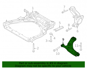 Lower control arm front right Nissan Sentra 20-25