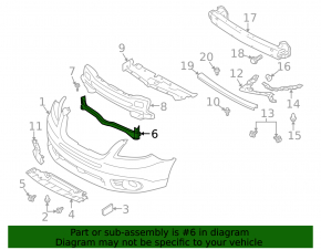 Front Bumper Upper Bracket Subaru b10 Tribeca
