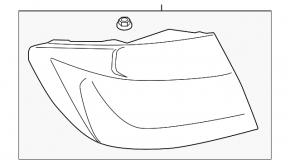 Light outer wing left BMW 5 F10 11-13