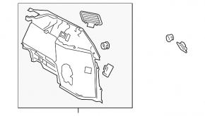 Arch trim left Lexus RX350 RX450h 16-22 black without subwoofer