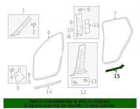 Door sill trim rear right Toyota Venza 21- black