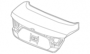 Trunk lid Honda Accord 18-22 under spoiler