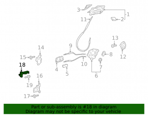 Rear left door limiter Toyota C-HR 18-23