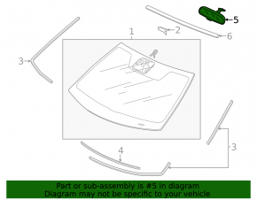 Interior mirror for Honda Accord 16-17, black, auto-dimming and light control
