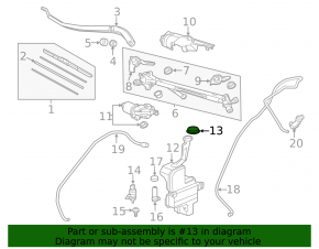 Acura TLX 15- Windscreen Washer Cap