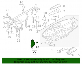 Audi Q3 83A 19-25 black right side panel trim