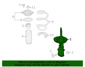 Front left shock absorber for Buick Regal 18-20