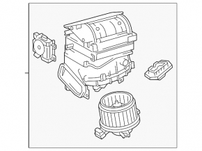 Heater and ventilation assembly for the Toyota Rav4 2016-2018 hybrid car