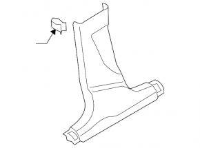 Center pillar trim lower right Audi Q3 8U 15-18 black