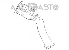 Intake pipe with catalytic converter right first Porsche Cayenne 958 11-17 4.8 Turbo