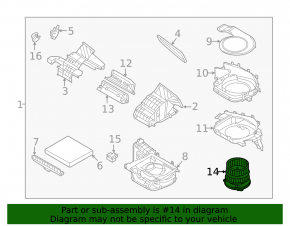 Kia Sorento 21-25 heater fan motor